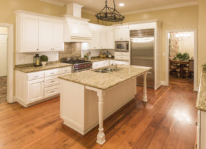 Beautiful Custom Kitchen Interior in a New House.